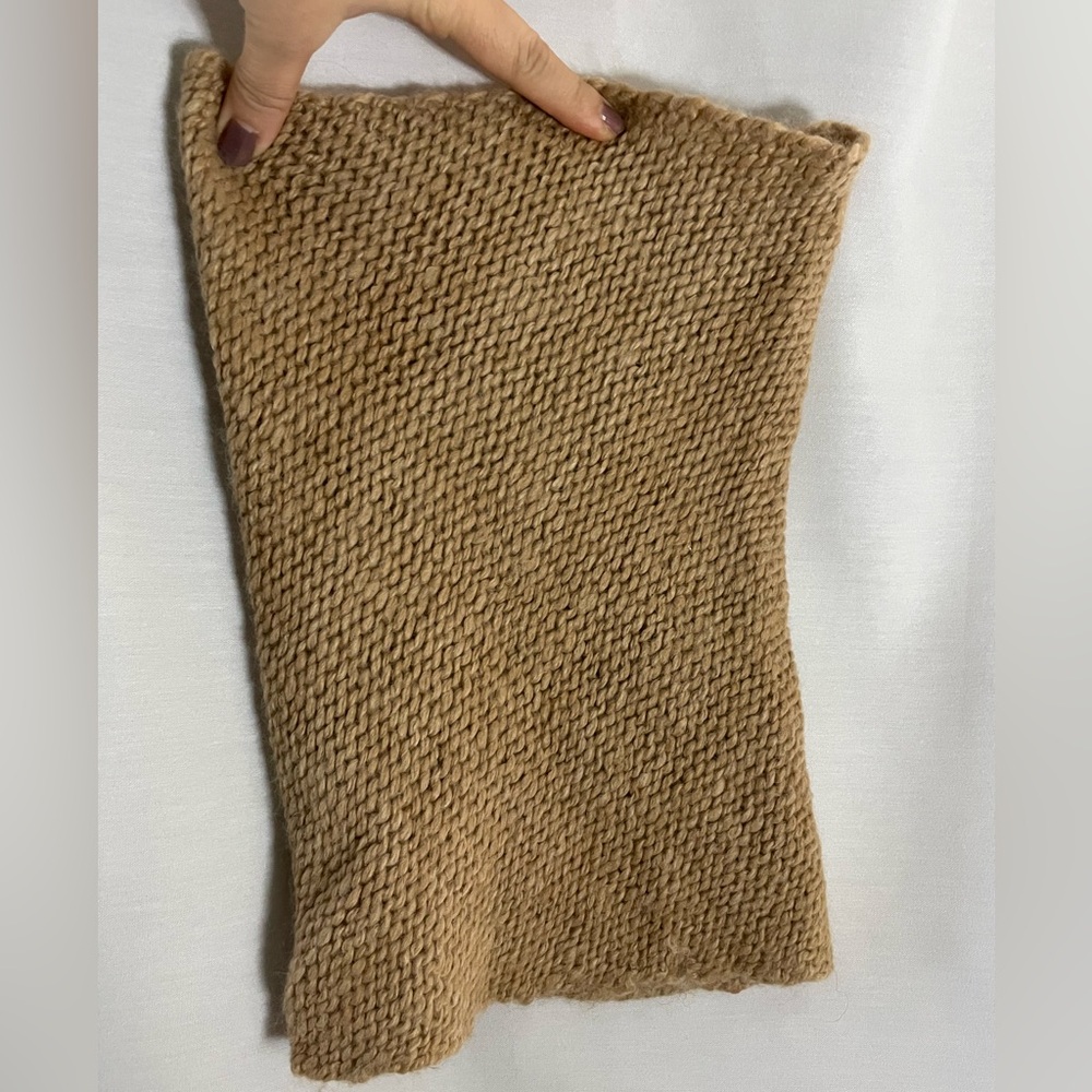 Light Brown/Tan Gaiter Knitted Neck Warmer Size O/S